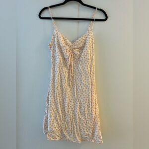 LA Hearts mini dress. Size small. White with orange / peach flowers.